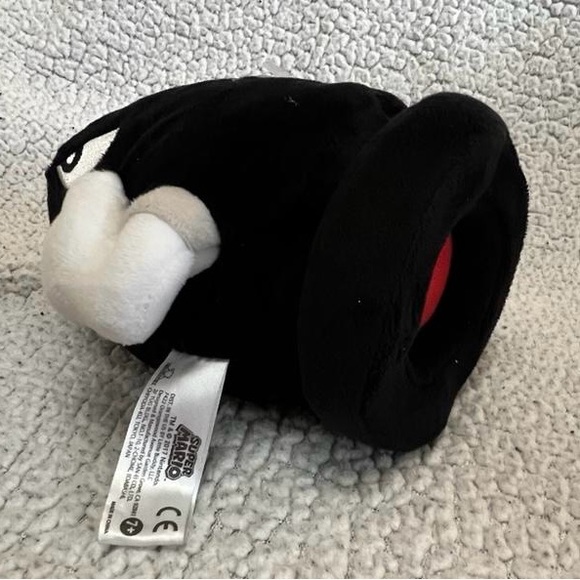 Super Mario Bros NINTENDO Bullet Bill 6” Plush Toy 2017 - Picture 2 of 3